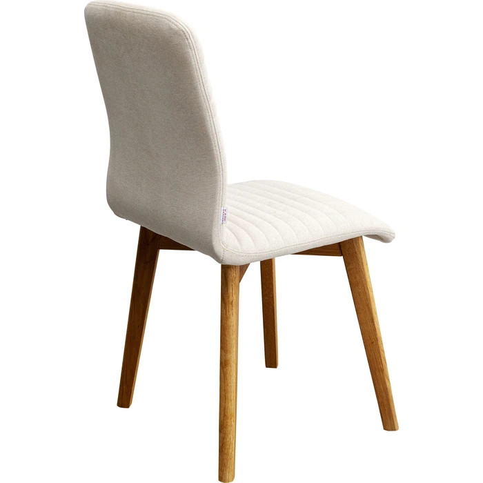 Stol Lara Ecru, Offwhite, mått 48 cm, sedd bakifrån