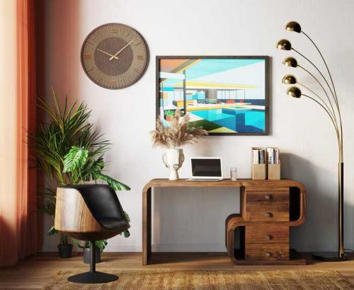 Skrivbord Snake Valnöt