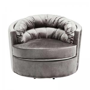Snurrfåtölj Club Sammet Grå