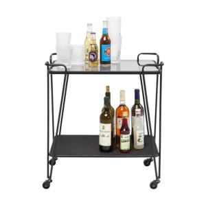 Drinkvagn Mesh - Svart Stål/Svart Glas