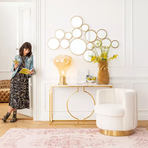 Konsolbord Miami Loft guld 120 cm