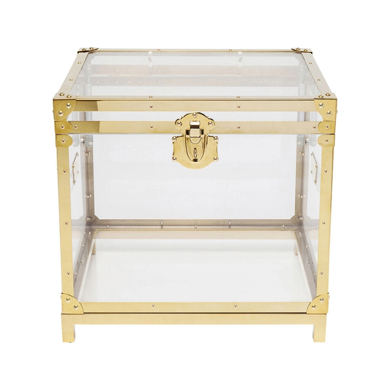 Sidobord Camilla Koffert - Glas/Guld