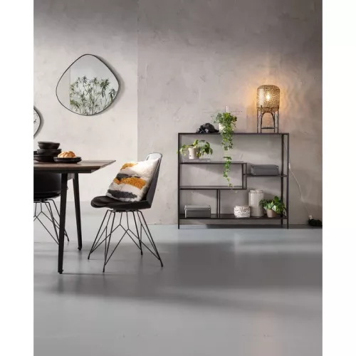 Hylla Loft – Öppen Bokhylla/Sideboard i Svart, 100x115cm
