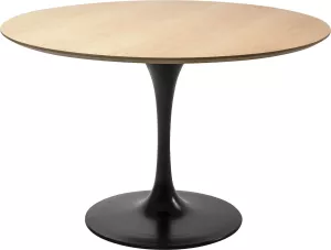Matbord Invitation runt ek/svart Ø120 cm