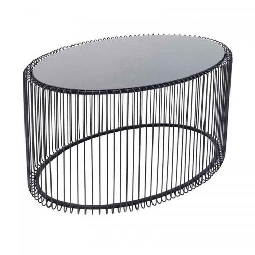 Soffbord Wire Oval, Svart