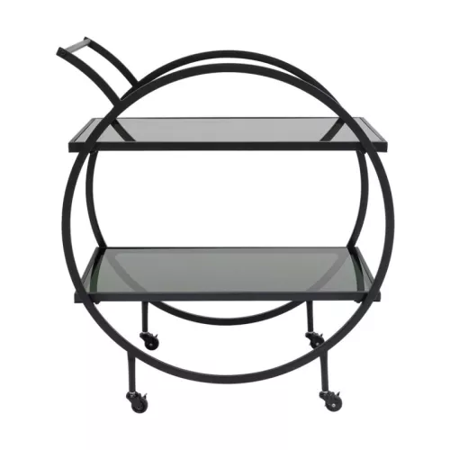 Serveringsvagn Loft - Svart Stål/Glas