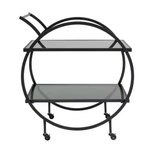 Serveringsvagn Loft - Svart Stål/Glas
