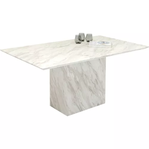 Matbord Skulptur – Beige marmor 160x90 cm