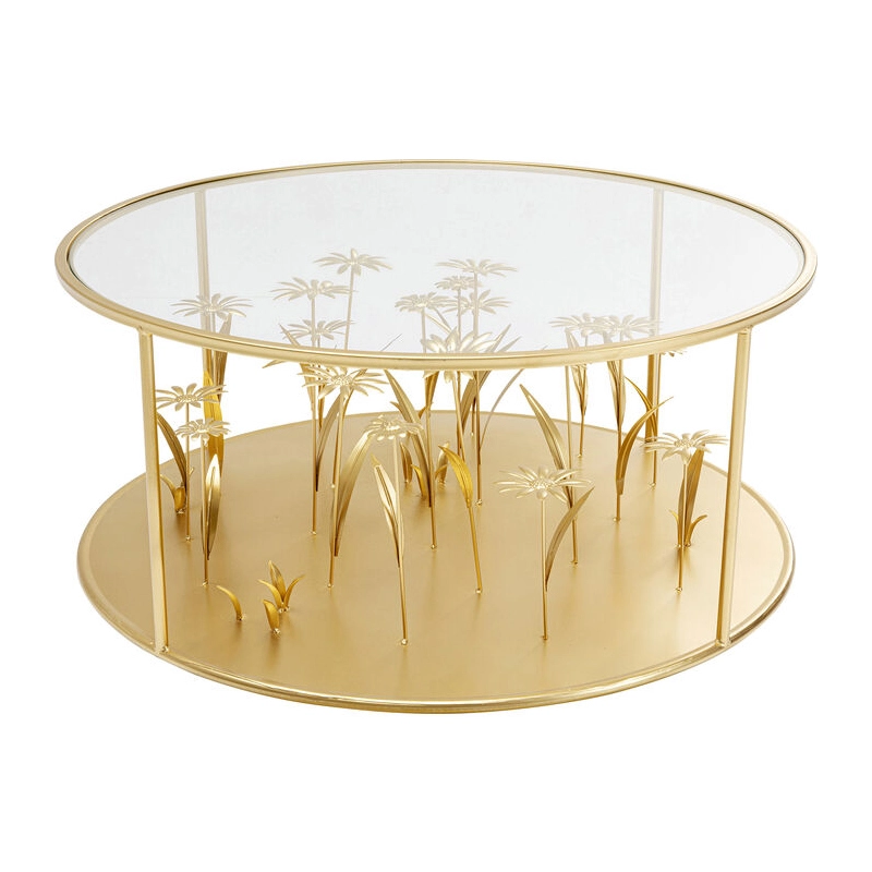 Soffbord Gyllene Blomsteräng - Ø80cm