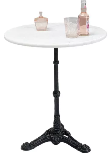 Cafébord Paris - Vit marmor Ø60cm