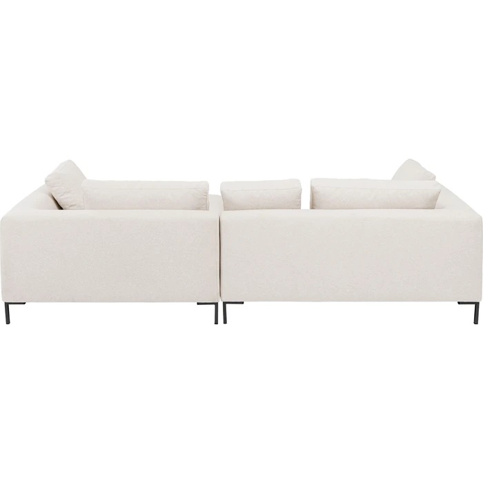 Hörnsoffa Gianni creme höger 290 × 167 cm, Offwhite, mått 167 cm, bakifrån