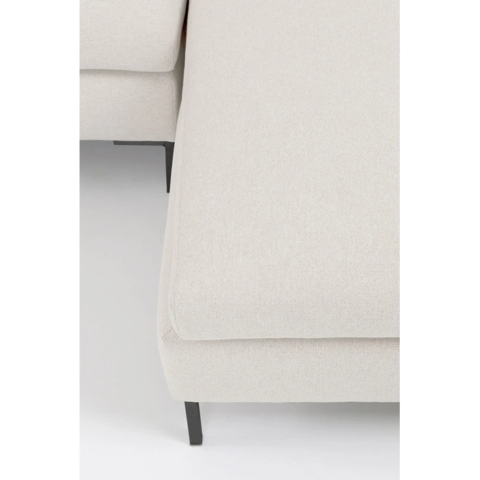 Hörnsoffa Gianni creme höger 290 × 167 cm, Offwhite, mått 167 cm, med fokus på yta och finish