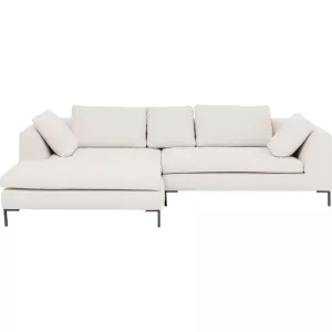 Hörnsoffa Gianni creme vänster 290 × 167 cm, Offwhite, mått 167 cm, i huvudvy