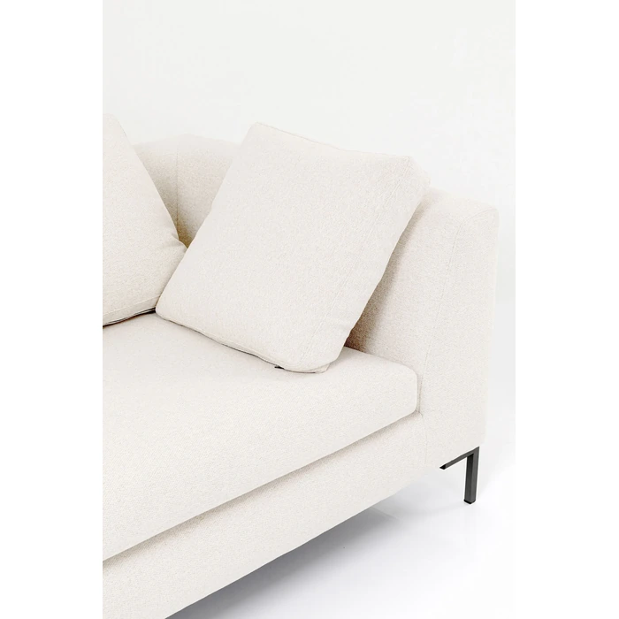 Hörnsoffa Gianni creme vänster 290 × 167 cm, Offwhite, mått 167 cm, med fokus på armstöd