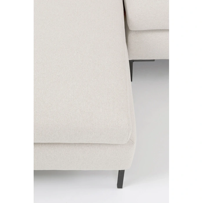 Hörnsoffa Gianni creme vänster 290 × 167 cm, Offwhite, mått 167 cm, med fokus på yta och finish
