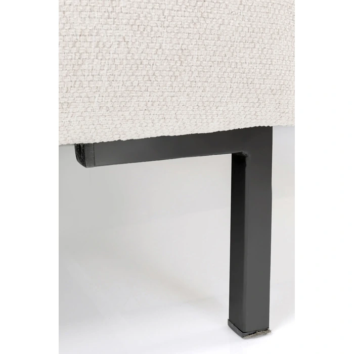 Hörnsoffa Gianni creme vänster 290 × 167 cm, Offwhite, mått 167 cm, med fokus på ben och underrede