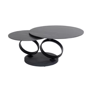 Soffbord Beverly Svart, runda i 2-set