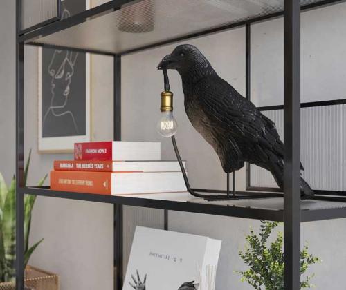 Bordslampa Kråka, Svart