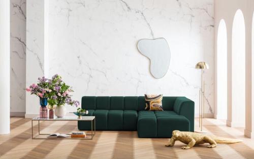 Hörnsoffa Belami Höger, Grön sammet