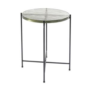 Sidobord Ice Rund, Svart Ø40 cm