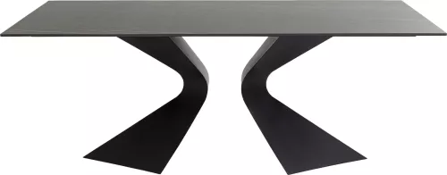 Matbord Gloria svart keramik, 200 x 100 cm