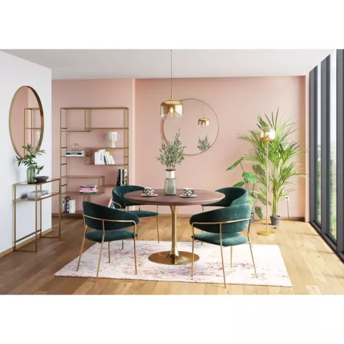 Matbord Invitation Valnöt Mässing Ø90