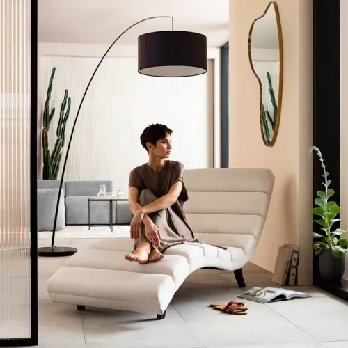 Vilfåtölj Lounge – Creme, 190 cm