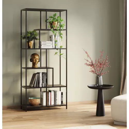 Hylla Loftie svart 77x185 cm