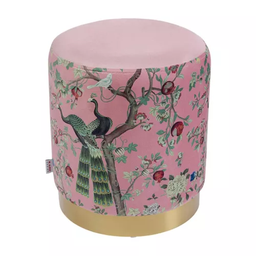 Sittpuff | Pall Påfågel Rosa