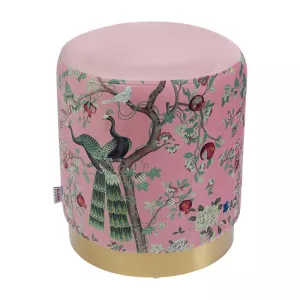 Sittpuff | Pall Påfågel Rosa