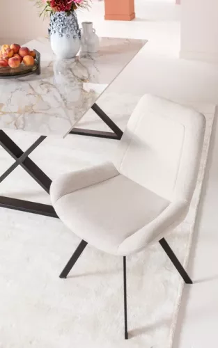 Snurrstol Bohn - Off White/Svart