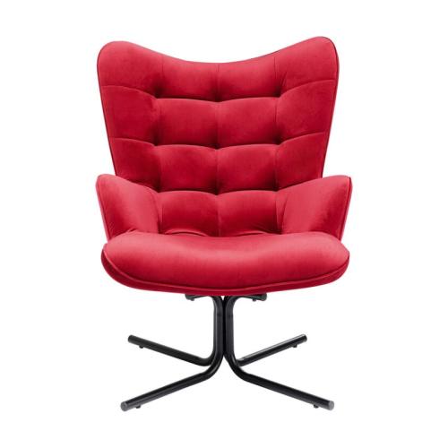 Snurrfåtölj Oscar - Sammet/Röd