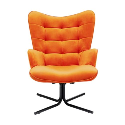 Snurrfåtölj Oscar - Sammet/Orange