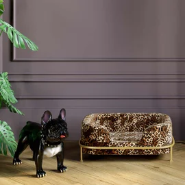 Hundbädd Diva Leah Leopardmönstrad