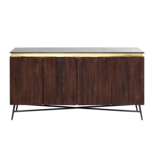 Sideboard Catrine - Trä/Marmor
