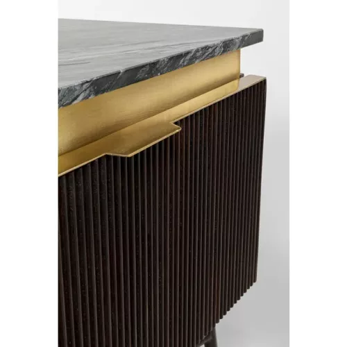 Tv-bänk Catrine - Trä/Marmor