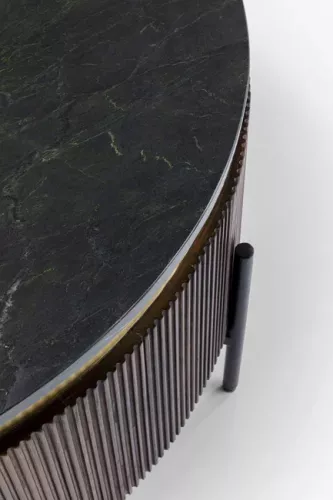 Soffbord Catrine - Trä/Marmor Ø90cm