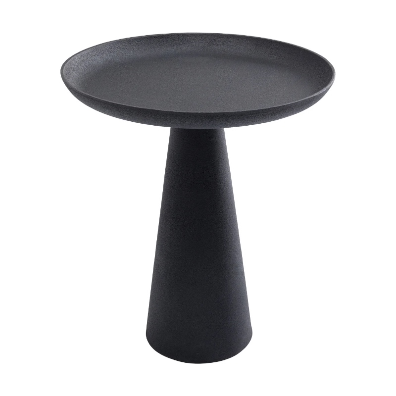 Sidobord Platå Rund Svart