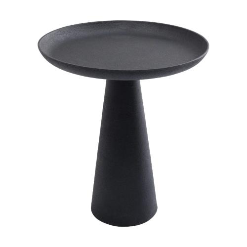 Sidobord Platå Rund Svart