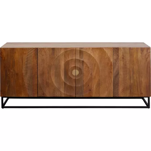 Sideboard Relief Halvmåne Madeira ljust trä 177×75 cm