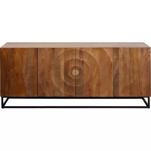 Sideboard Relief Halvmåne Madeira ljust trä 177×75 cm