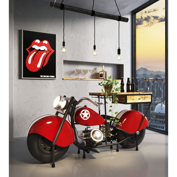 Bar Motorcykel Röd