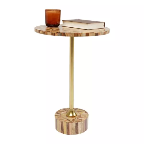 Sidobord Fun Geometry - Brun Ø40cm