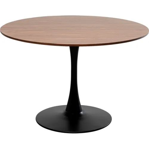 Matbord Schickeria valnöt/svart Ø110 cm