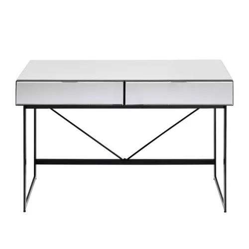 Skrivbord Sia - Svart/Glas 120x50cm