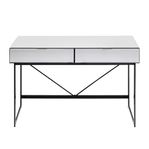 Skrivbord Sia - Svart/Glas 120x50cm