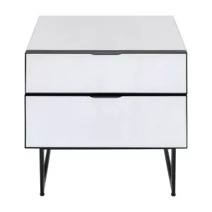 Sängbord Sia - Svart/Glas