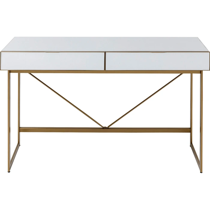 Skrivbord spegelglas/guld 120×50 cm