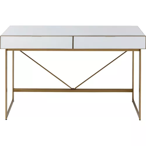 Skrivbord spegelglas/guld 120×50 cm