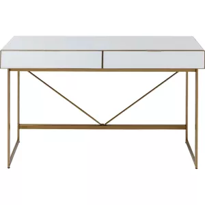 Skrivbord spegelglas/guld 120×50 cm